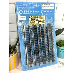 Cobblestone Corners Collectibles Straight Train Track Rails Set Of 8 For Ages 3+